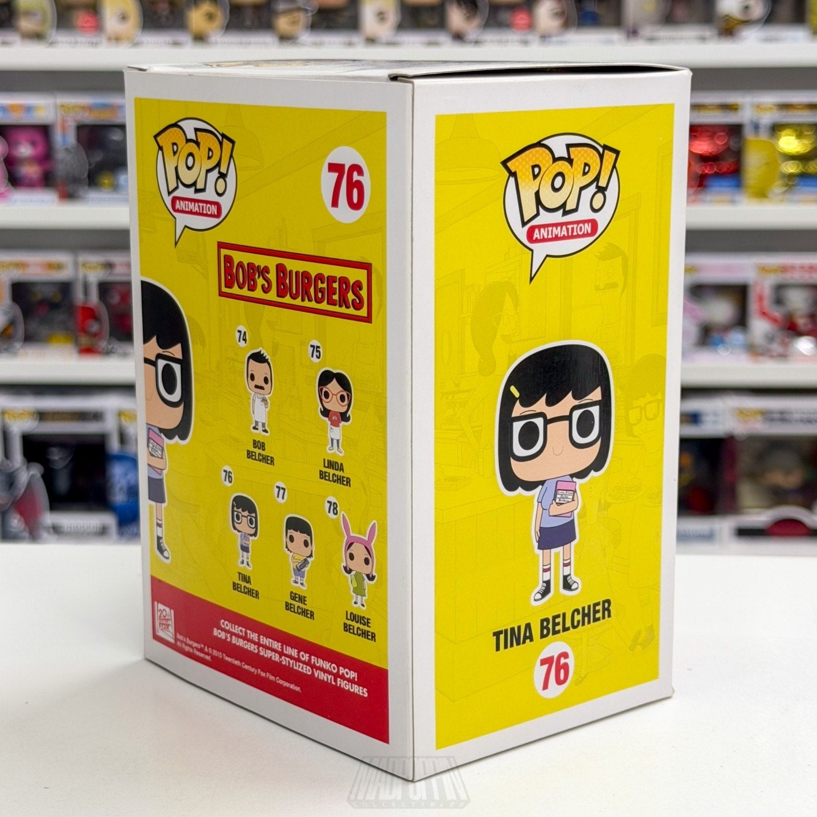Funko Pop Animation Bobs Burgers Tina Belcher 76 Sitcom New Jersey Vinyl Figure