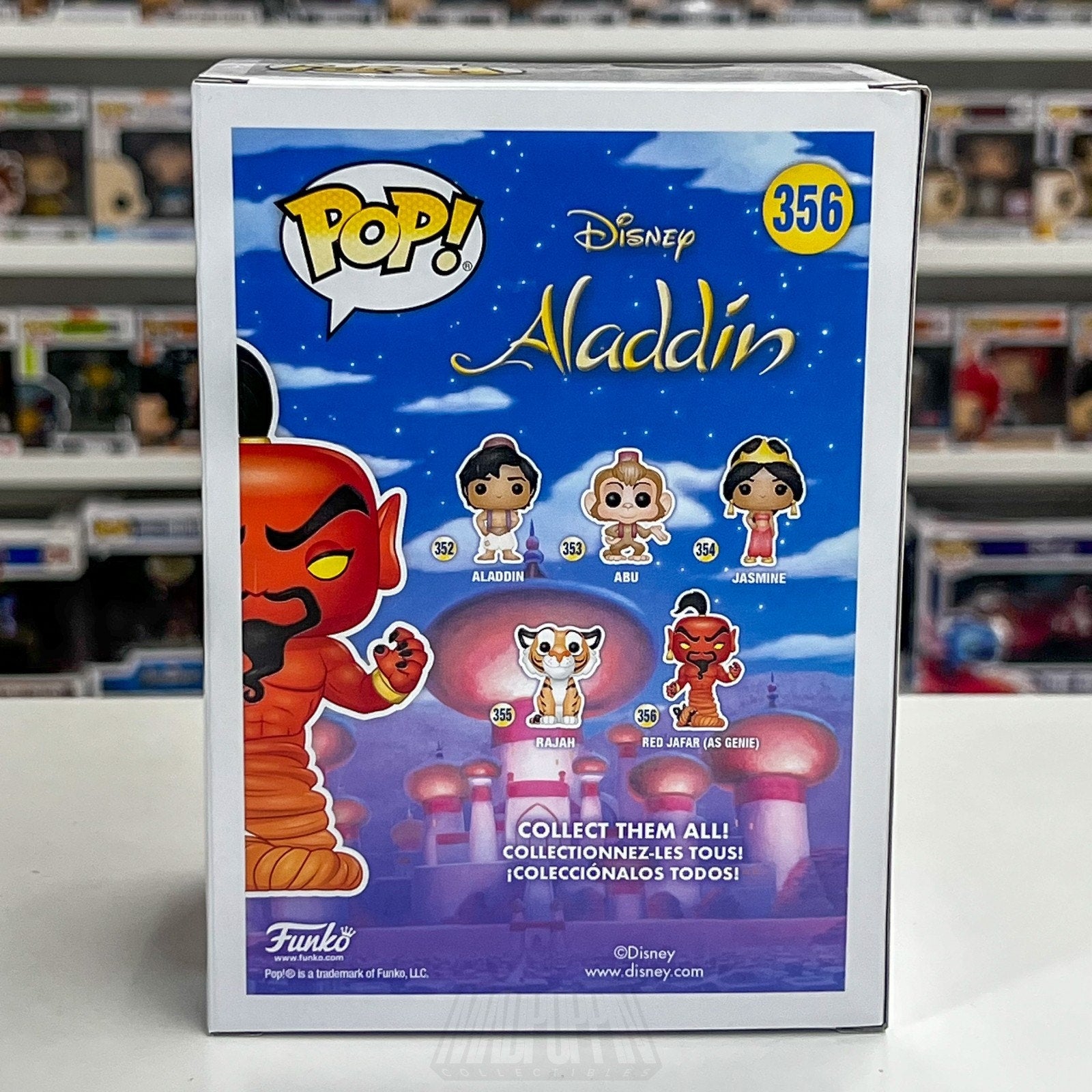 Funko Pop Disney Aladdin Red Jafar as Genie 356 Sultan Villian Toy Vinyl Figure