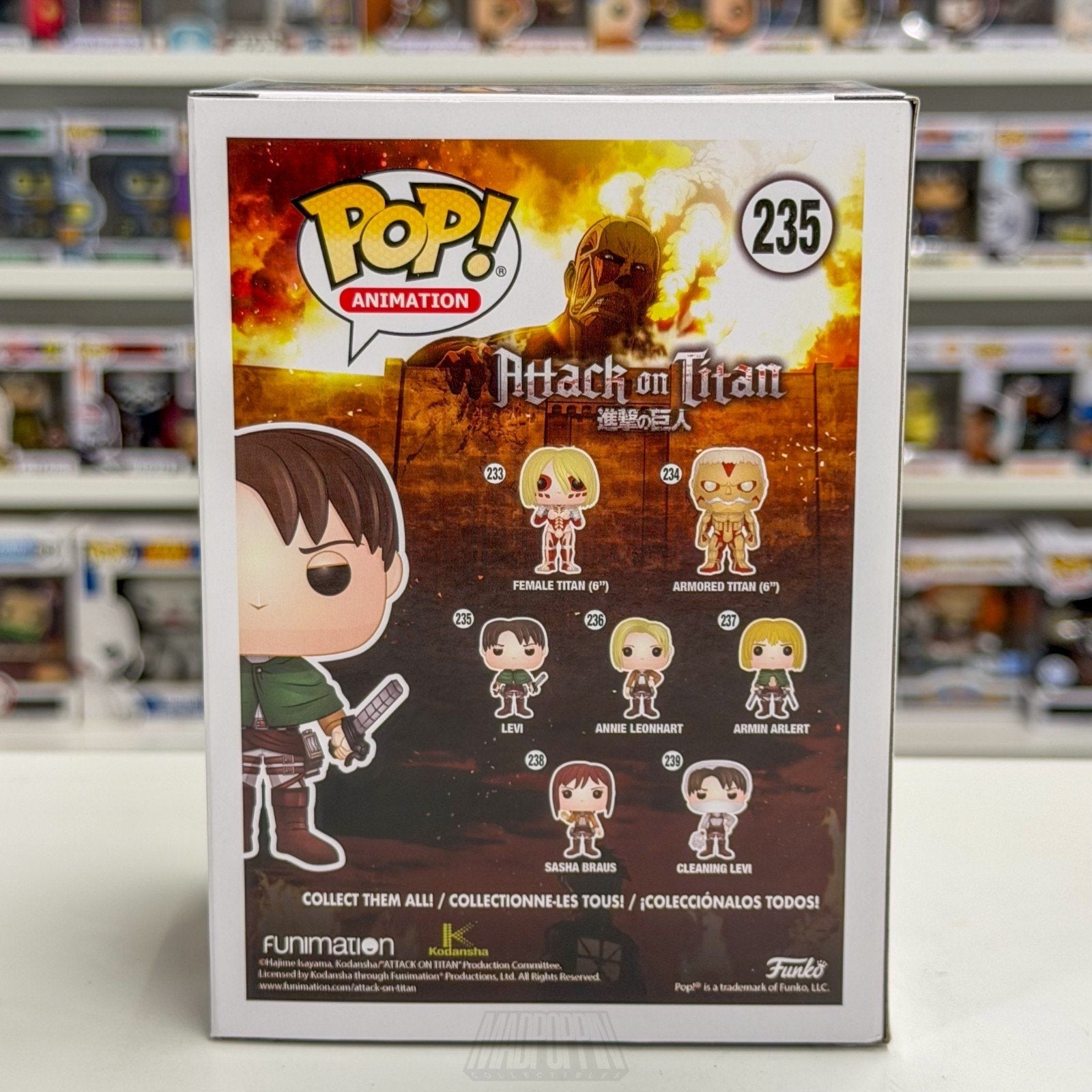 Funko Pop Anime Attack on Titan Levi Ackerman 235 Japanese Manga Vinyl Figure