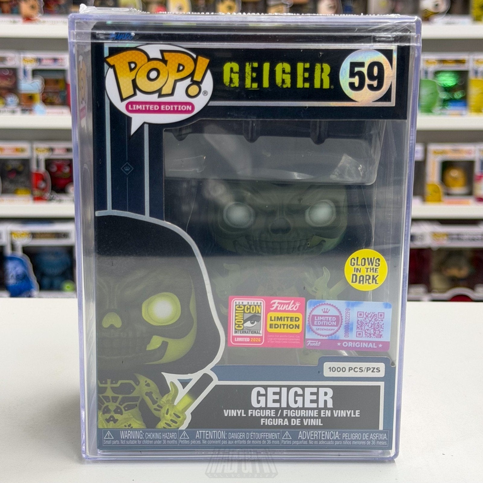 Funko Pop Comics Tariq Geiger Glow 59 LE 1000 PCS SDCC 2026 Toy CON STICKER